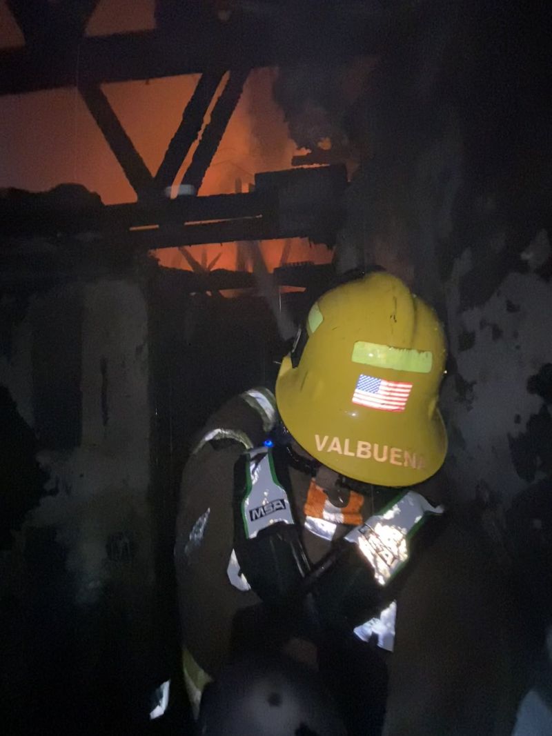 Image for the Tweet beginning: Crews launched a coordinated fire