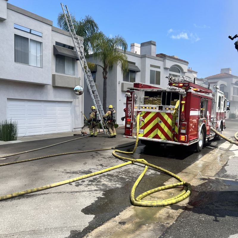 Image for the Tweet beginning: Firefighters arrived to find heavy